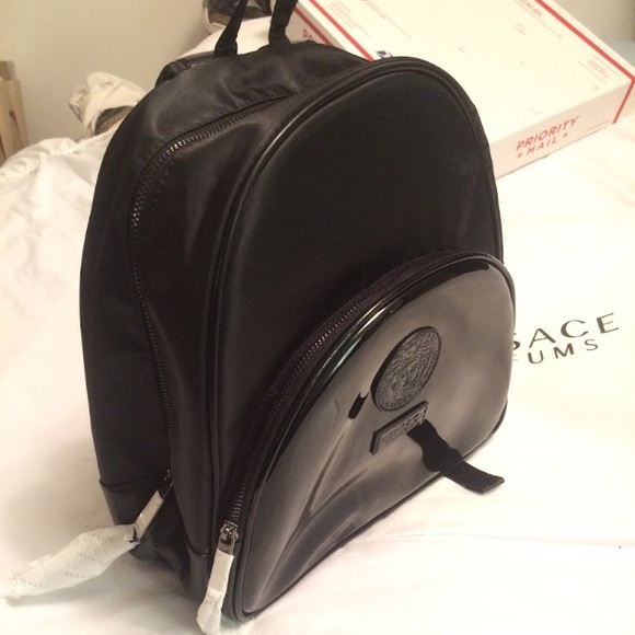 versace parfums black backpack